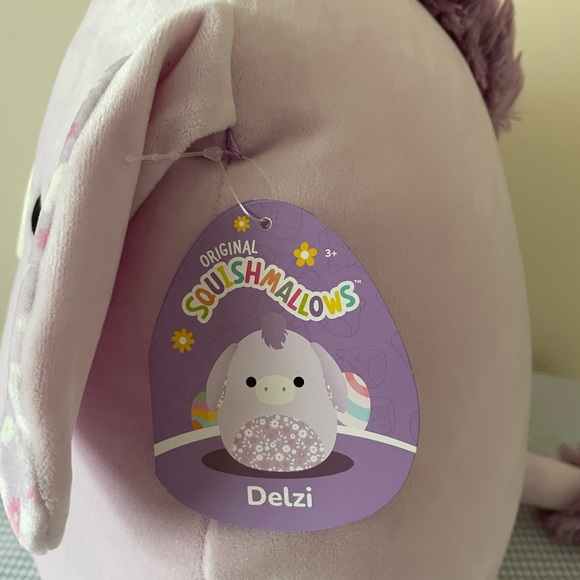 Squishmallow Easter Floral Lavender Delzi Donkey 11” - Picture 3 of 5